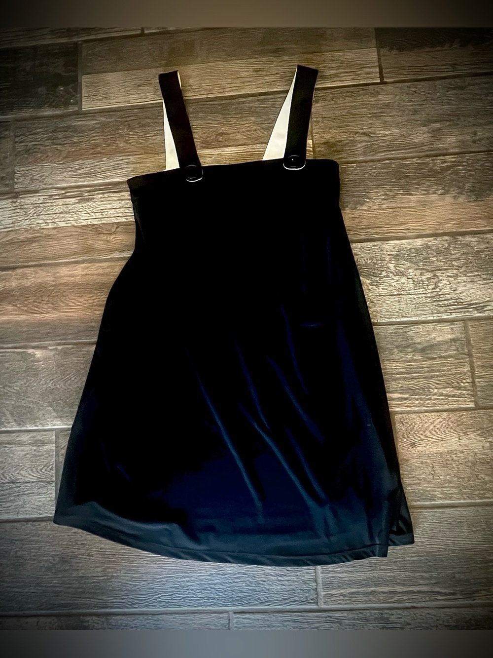 Vintage AGB black jumper dress with big buttons Made in the USA 8